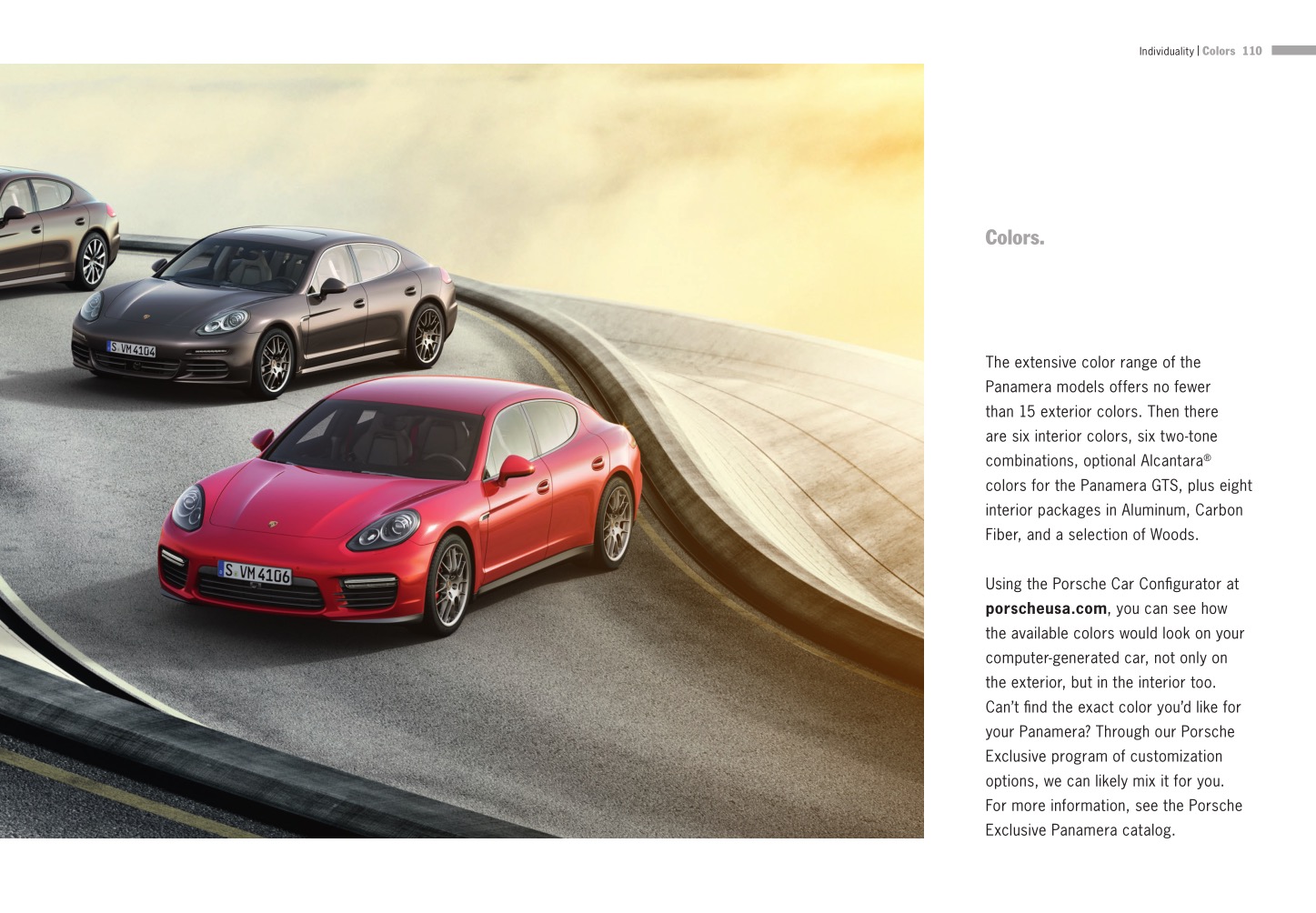 2014 Porsche Panamera Brochure Page 110
